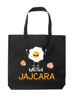 Torba Mega Jajcara Czarna - HiPanda! Śmieszne prezenty z Nadrukami ?