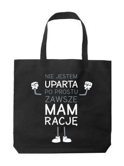 Torba Nie Jestem Uparta Czarna - HiPanda! Śmieszne prezenty z Nadrukami ?