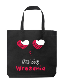 Torba Robię Wrażenie Czarna - HiPanda! Śmieszne prezenty z Nadrukami ?