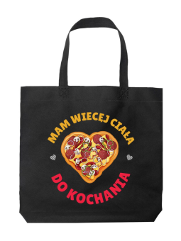 Torba Więcej Ciała do Kochania Czarna - HiPanda! Śmieszne prezenty z Nadrukami ?