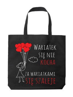 Torba Wariatek się nie kocha Czarna - HiPanda! Śmieszne prezenty z Nadrukami ?