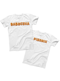 Zestaw koszulek Babeczka & Piernik Biała - HiPanda.pl