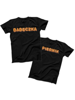 Zestaw koszulek Babeczka & Piernik Czarna - HiPanda.pl