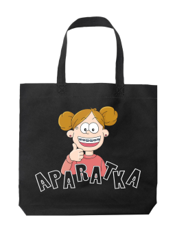 Torba Aparatka Czarna - HiPanda! Śmieszne prezenty z Nadrukami ?