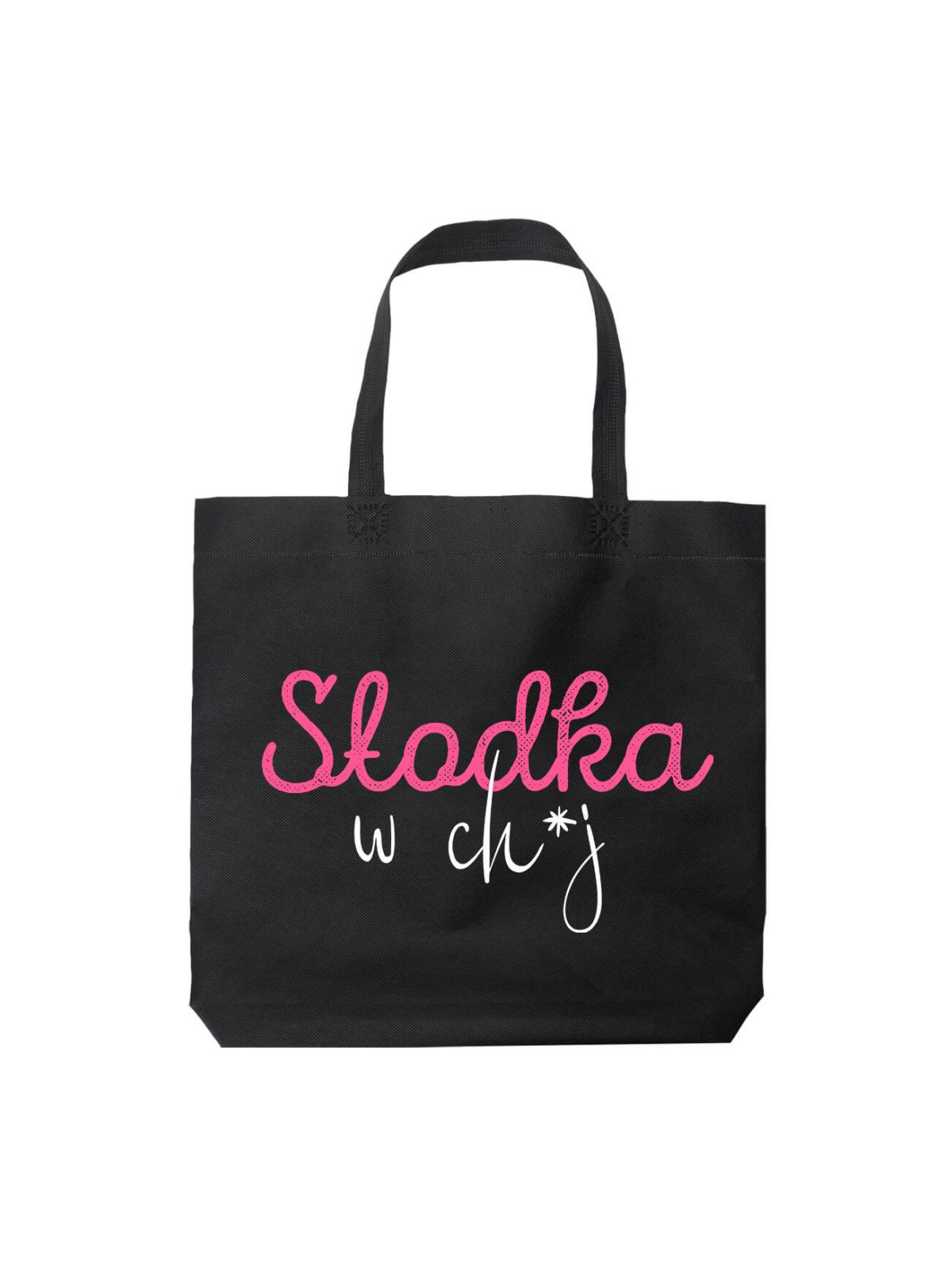 Torba Słodka w ch*j Czarna - HiPanda! Śmieszne prezenty z Nadrukami ?