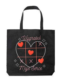 Torba Wygrałeś moje serce Czarna - Prezent na Walentynki dla Zakochanych ?