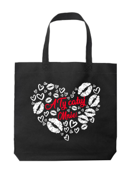 Torba A Ty Całuj Mnie Czarna - Prezent na Walentynki dla Zakochanych ?