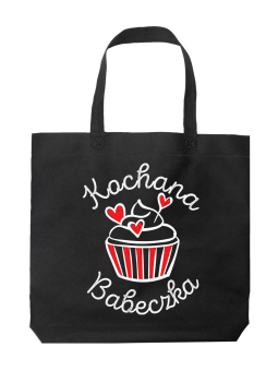 Torba Kochana Babeczka Czarna - Prezent na Walentynki dla Zakochanych ?