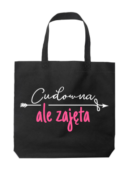 Torba Cudowna ale zajęta Czarna - HiPanda! Śmieszne prezenty z Nadrukami ?