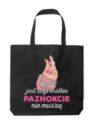 Torba Życie jest zbyt krótkie, paznokcie nie muszą Czarna - HiPanda! Śmieszne prezenty z Nadrukami ?
