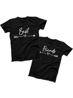 Zestaw koszulek Koszulek Best Friends Czarna - HiPanda.pl