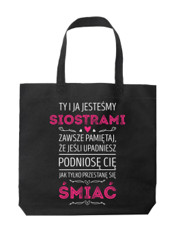 Torba Jesteśmy Siostrami Czarna - HiPanda! Śmieszne prezenty z Nadrukami ?