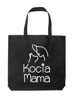 Torba Kocia Mama Czarna - HiPanda! Śmieszne prezenty z Nadrukami ?