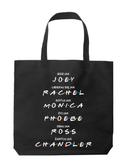 Torba Jak Przyjaciele Czarna - HiPanda! Śmieszne prezenty z Nadrukami ?