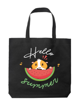 Torba Hello Summer Czarna - HiPanda! Śmieszne prezenty z Nadrukami ?