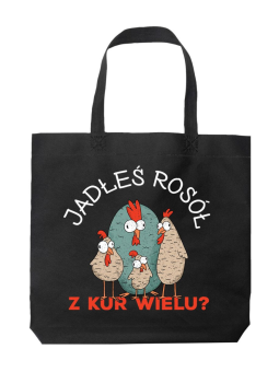 Torba Jadłeś Rosół z Kur wielu Czarna - HiPanda! Śmieszne prezenty z Nadrukami ?