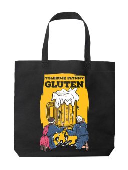 Torba Toleruję Płynny Gluten Czarna - HiPanda! Śmieszne prezenty z Nadrukami ?