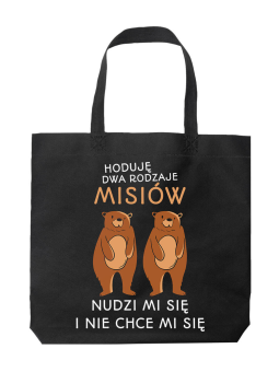 Torba Dwa rodzaje misiów Czarna - HiPanda! Śmieszne prezenty z Nadrukami ?