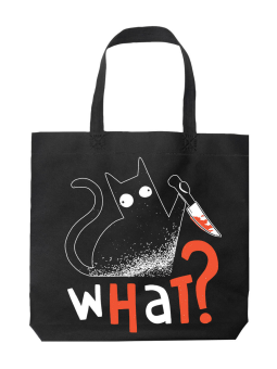 Torba Kot What Czarna - HiPanda! Śmieszne prezenty z Nadrukami ?