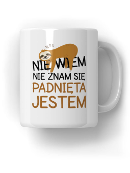 Kubek Padnięta jestem - HiPanda! Śmieszne Prezenty z Nadrukami ?