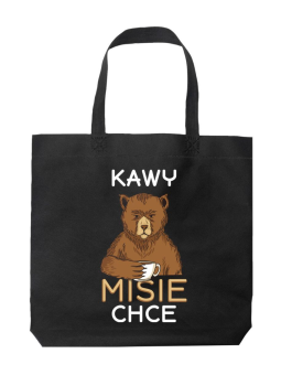 Torba Kawy MiSie Chce Czarna - HiPanda! Śmieszne prezenty z Nadrukami ?