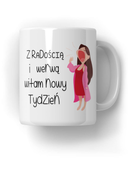 Kubek Z Radością i werwą - HiPanda! Śmieszne Prezenty z Nadrukami ?