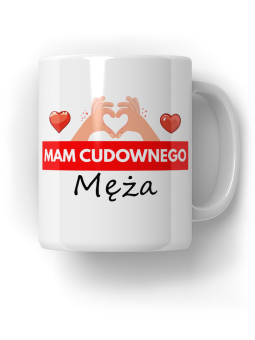 Kubek Mam cudownego męża - HiPanda! Śmieszne Prezenty z Nadrukami ?