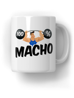 Kubek 100% Macho - HiPanda! Śmieszne Prezenty z Nadrukami ?