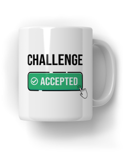 Kubek Challenge Accepted - HiPanda! Śmieszne Prezenty z Nadrukami ?
