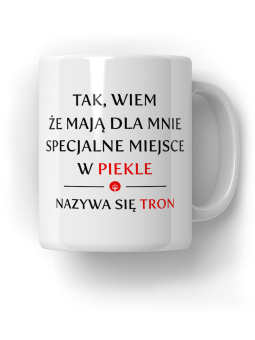 Kubek Moje miejsce w piekle - HiPanda! Śmieszne Prezenty z Nadrukami ?