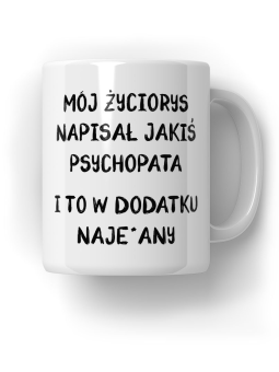 Kubek Mój Życiorys - HiPanda! Śmieszne Prezenty z Nadrukami ?