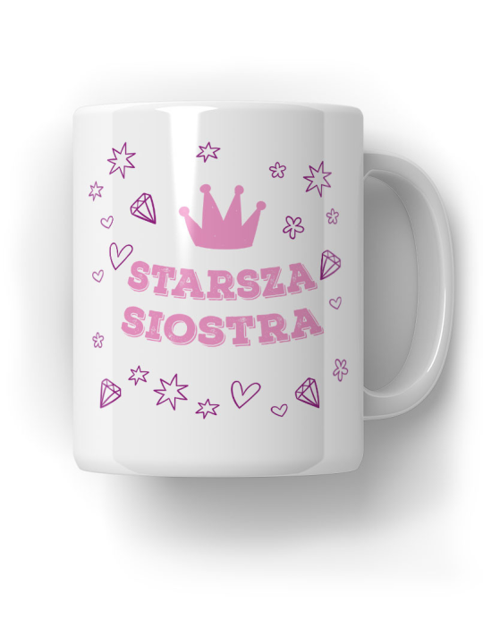 Kubek Starsza Siostra - HiPanda! Śmieszne Prezenty z Nadrukami ?