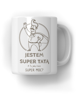 Kubek Jestem Super Tatą - HiPanda! Śmieszne Prezenty z Nadrukami ?