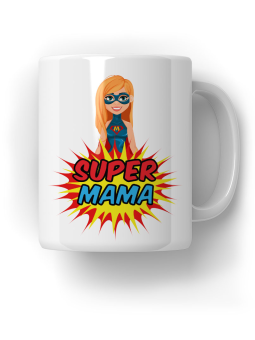 Kubek Super Mama - HiPanda! Śmieszne Prezenty z Nadrukami ?