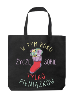 Torba Życzę sobie pieniążków Czarna - HiPanda! Śmieszne prezenty z Nadrukami ?