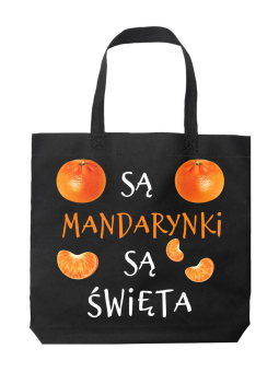 Torba Są mandarynki są święta Czarna - HiPanda! Śmieszne prezenty z Nadrukami ?