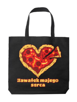 Torba Kawałek mojego serca Czarna - HiPanda! Śmieszne prezenty z Nadrukami ?