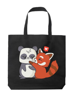 Torba Kocham Pandę Czarna - HiPanda! Śmieszne prezenty z Nadrukami ?