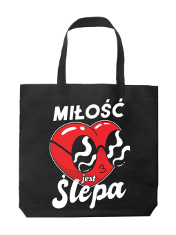 Torba Miłość jest ślepa Czarna - HiPanda! Śmieszne prezenty z Nadrukami ?