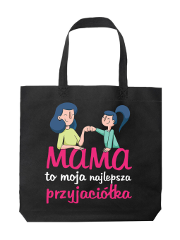 Torba Mama najlepsza przyjaciółka Czarna - HiPanda! Śmieszne prezenty z Nadrukami ?