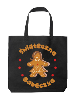 Torba Świąteczna Babeczka Czarna - HiPanda! Śmieszne prezenty z Nadrukami ?