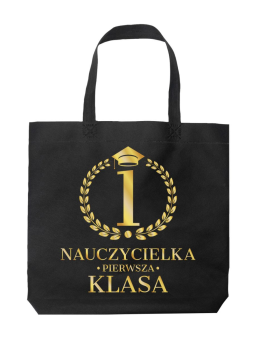 Torba Nauczycielka 1 Klasa Czarna - HiPanda! Śmieszne prezenty z Nadrukami ?