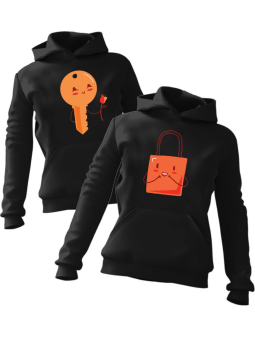 Zestaw bluz z kapturem Kłódka Klucz - HiPanda.pl