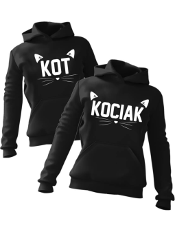 Zestaw bluz z kapturem Kociak i Kot - HiPanda.pl