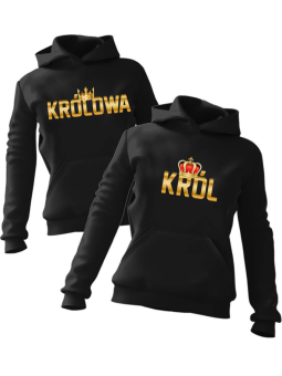 Zestaw bluz z kapturem Król & Królowa - HiPanda.pl