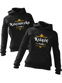 Zestaw bluz z kapturem Księżniczka Książe - HiPanda.pl