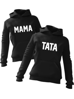 Zestaw bluz z kapturem Mama Tata - HiPanda.pl