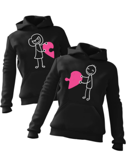 Zestaw bluz z kapturem Puzzle dla Zakochanych - HiPanda.pl