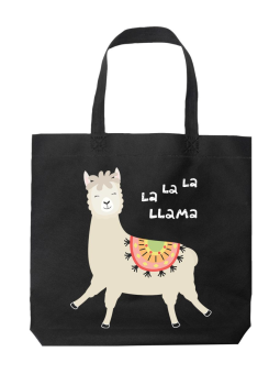 Torba La La La Llama Czarna - HiPanda! Śmieszne prezenty z Nadrukami ?