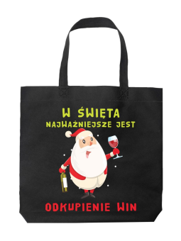 Torba Odkupienie Win Czarna - HiPanda! Śmieszne prezenty z Nadrukami ?